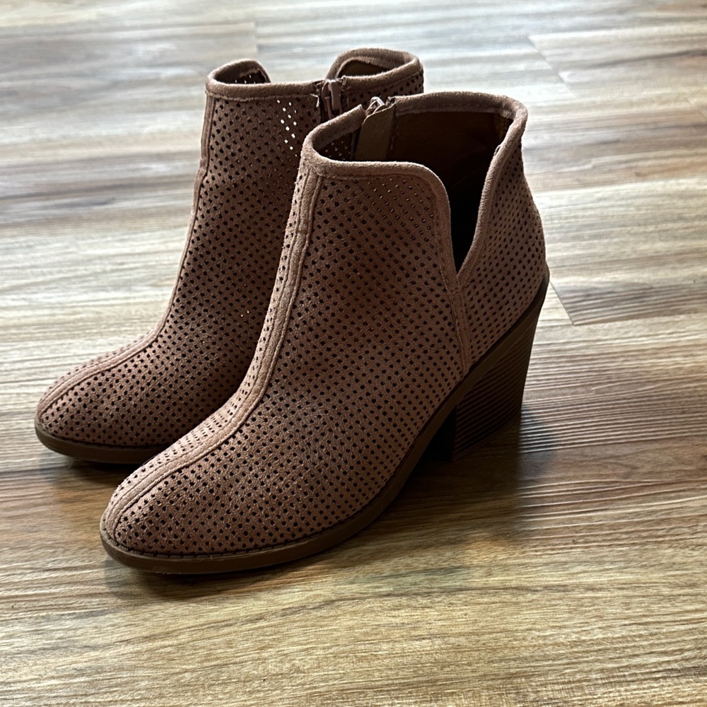 Pink Heeled Booties